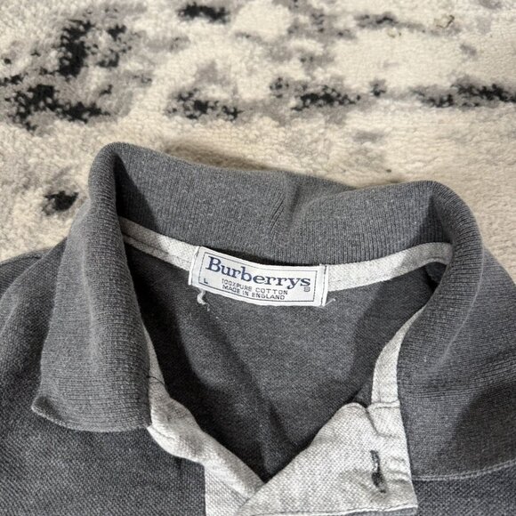 Vintage Burberrys Made in England Gray Polo - Picture 6 of 6